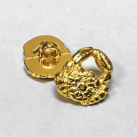M-1315-Gold Crab Button 